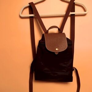 Longchamp Purple Nylon Backpack